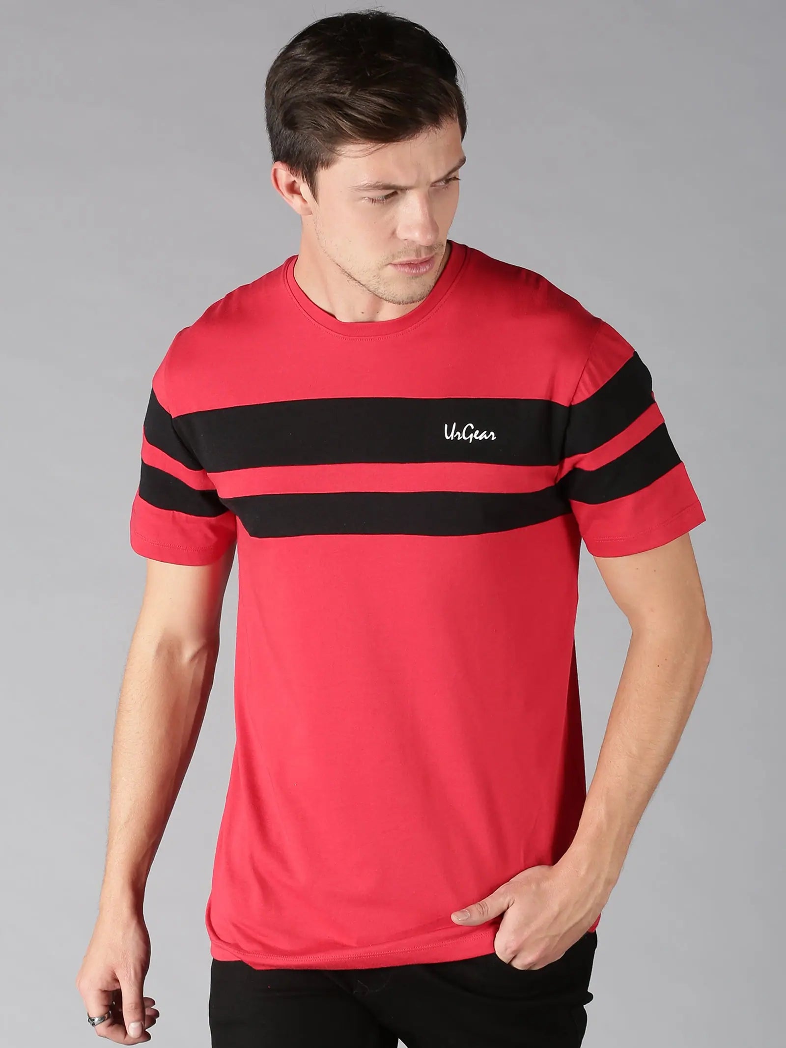 Running T-ShirtsUrGear Men's Stripes T-shirt-UrM005601pS