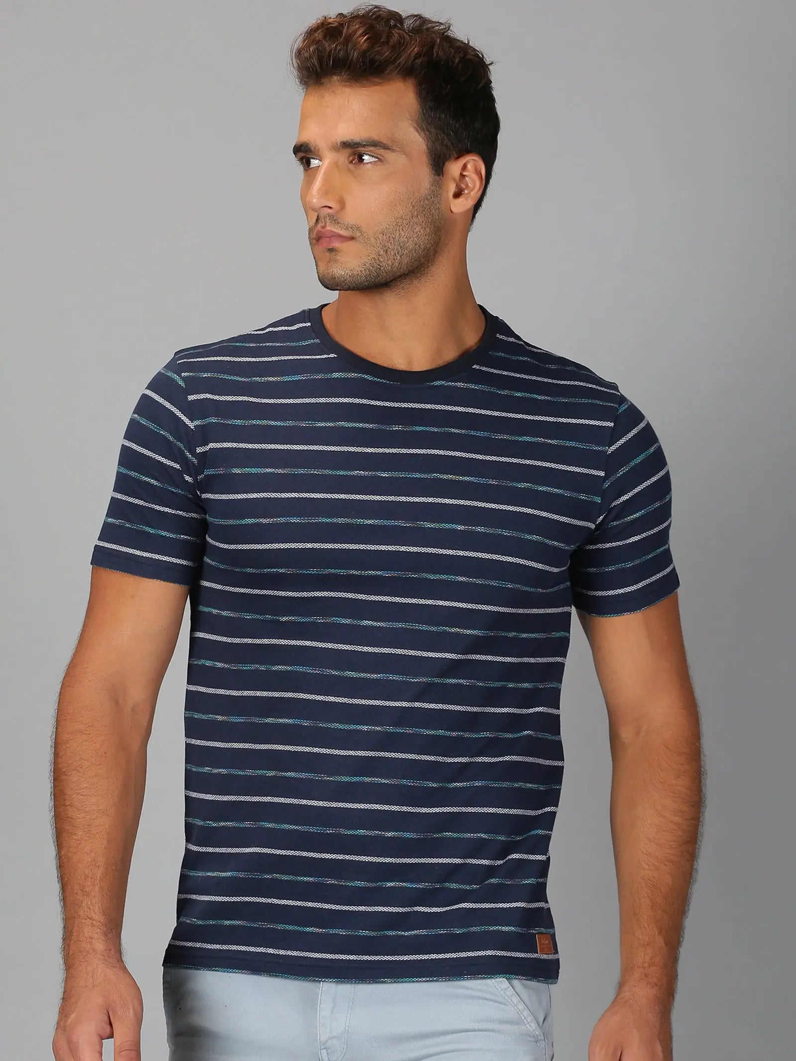 Pocket T-ShirtsUrGear Men's Stripes T-shirt-UrM006901pS