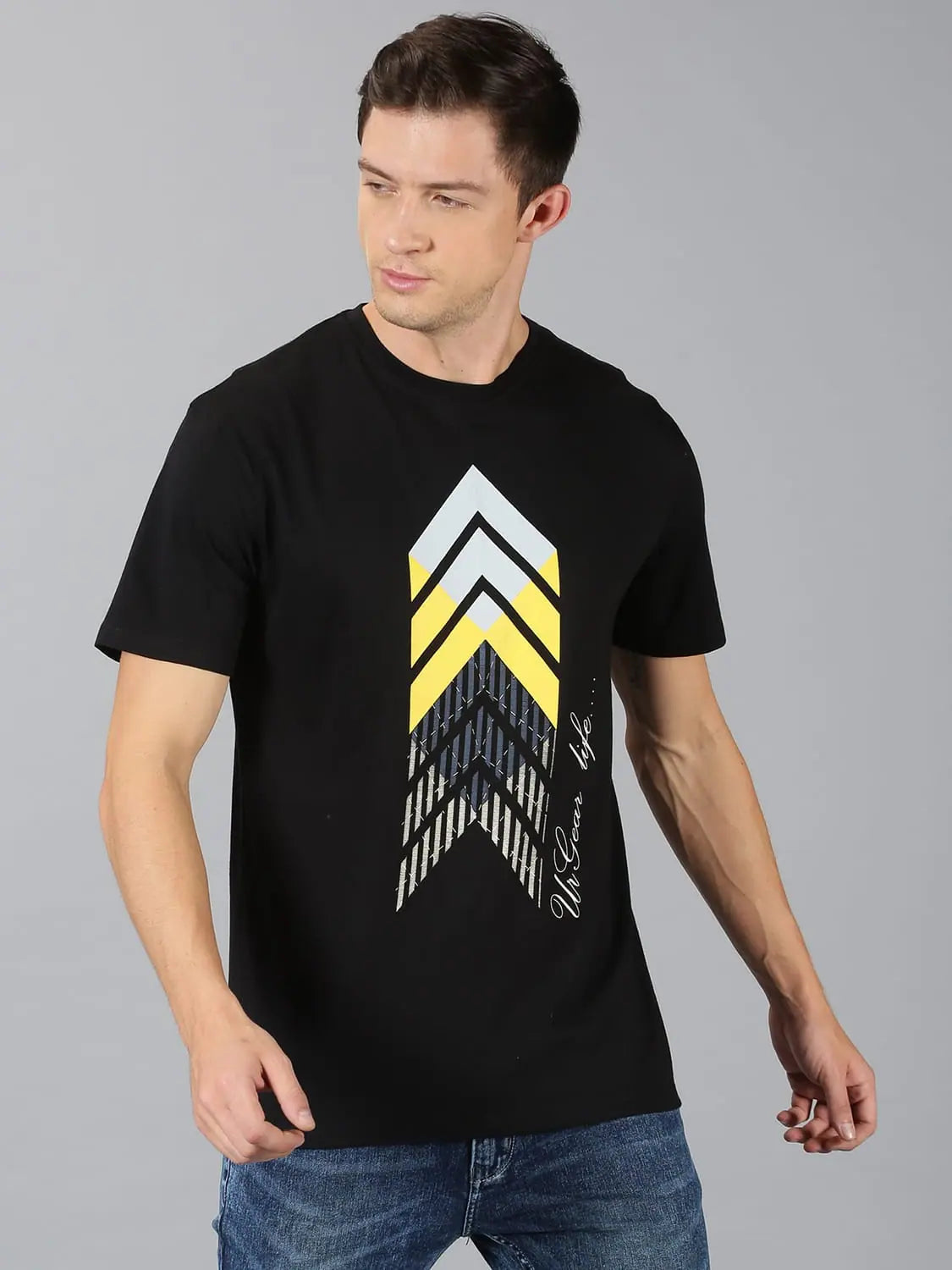 Asymmetrical T-ShirtsMen T-Shirt Printed Cotton Designs