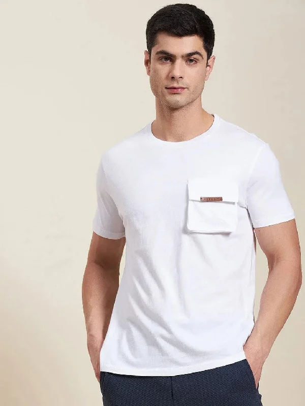 Thermal T-ShirtsMen White Box Pocket Regular T-Shirt