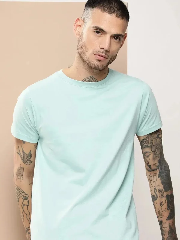 Reflective T-ShirtsDifference Of Opinion Men's Light Blue Plain T-Shirt