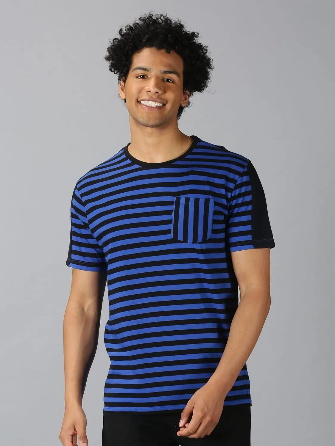 Fitted T-ShirtsMen T-Shirt Stripes Cotton Off