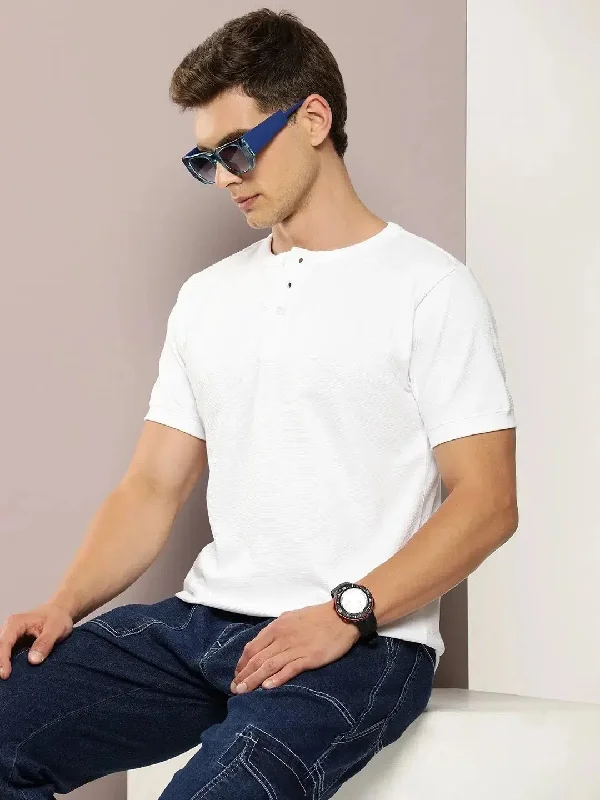 Button-Up T-ShirtsDillinger White Solid Regular Heney T-shirt