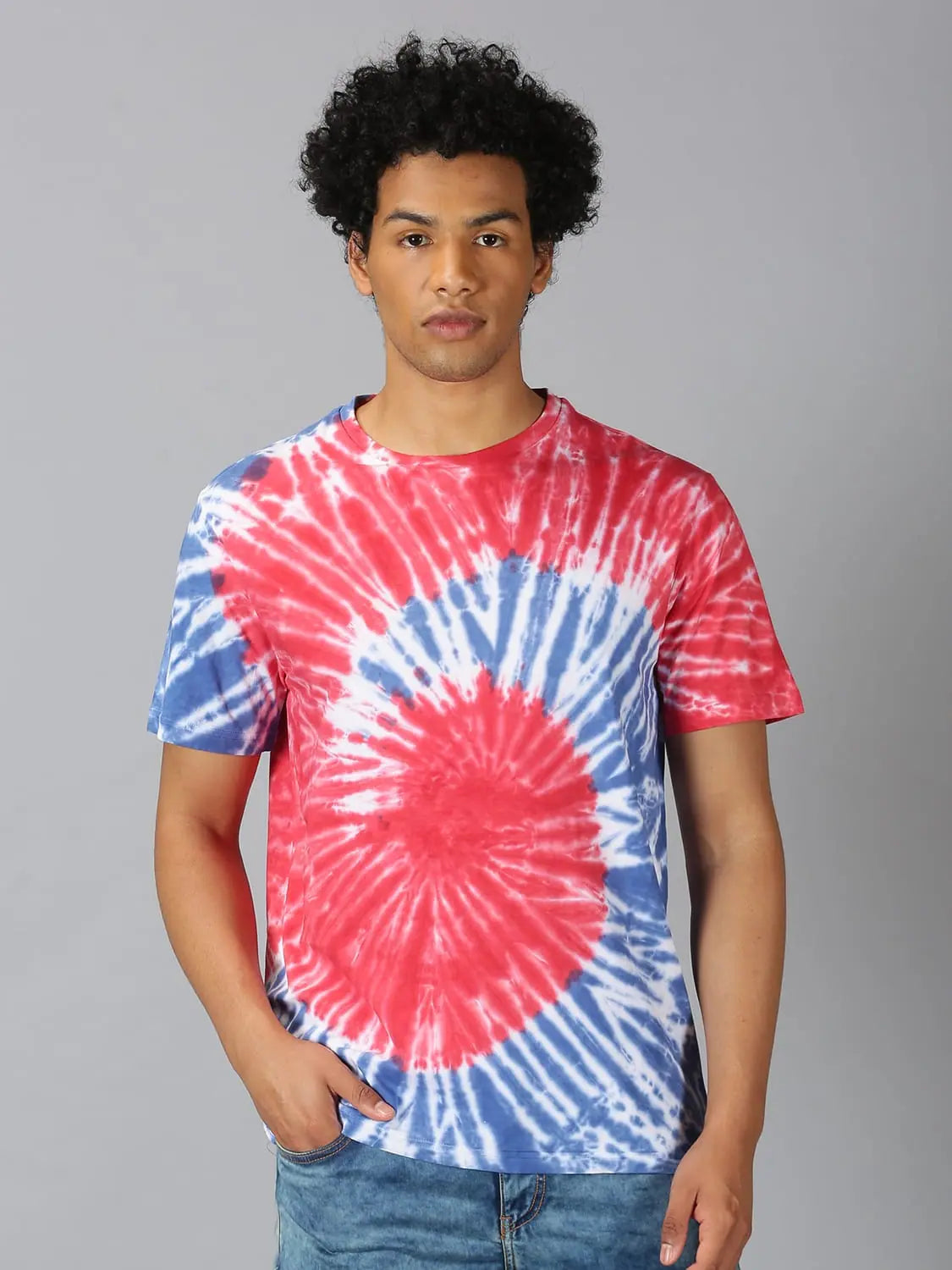 Relaxed Fit T-ShirtsMen T-Shirt Tie & Dye Cotton Impact