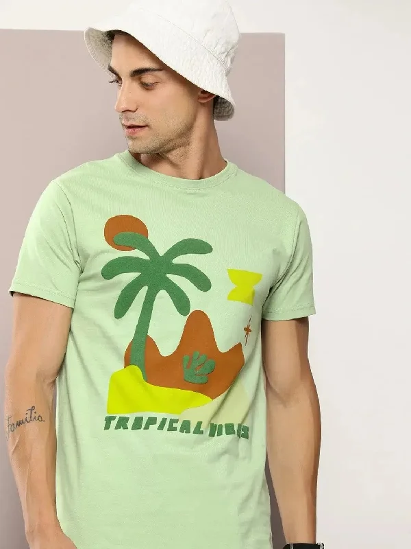 Compression T-ShirtsDillinger Green Graphic Regular T-Shirt-DLCR18127PGRN-S