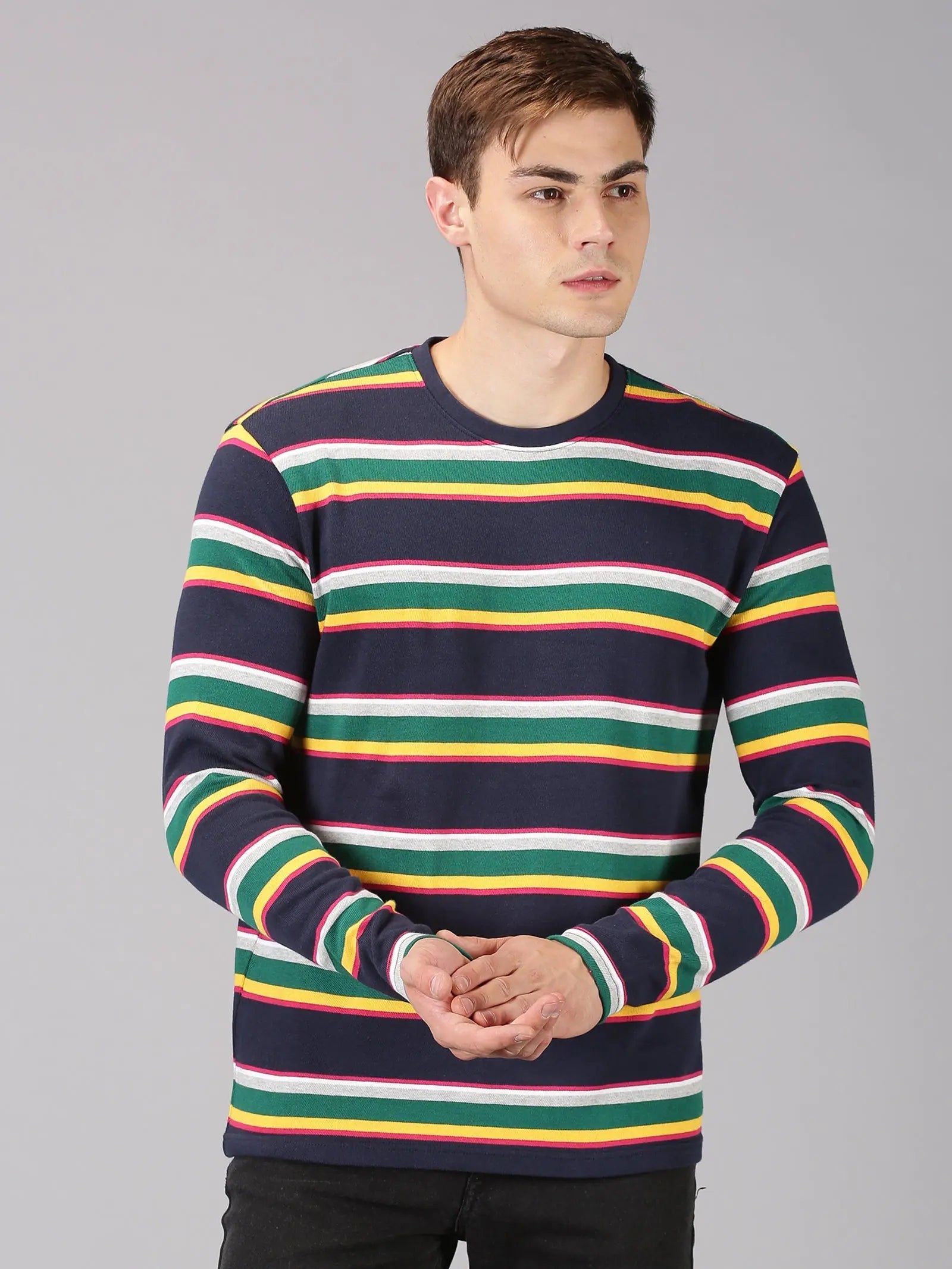 Retro T-ShirtsUrGear Men's Stripes T-shirt-UrM001611pS