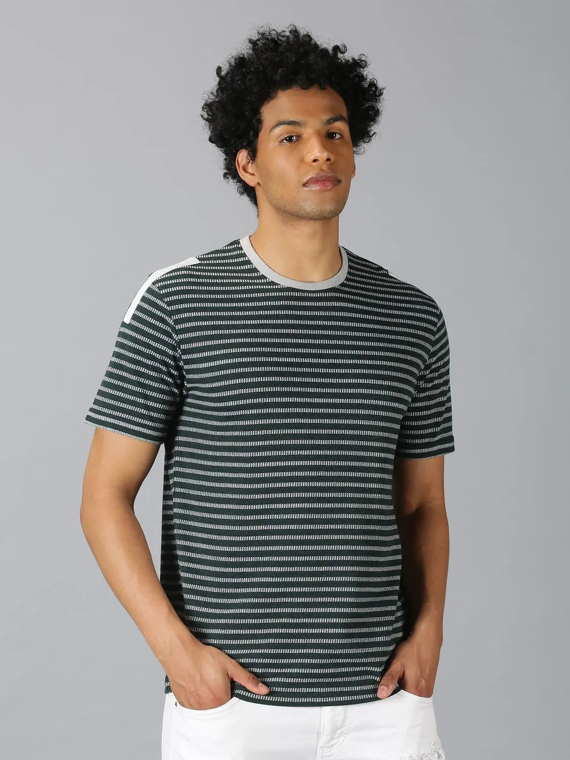 Minimalist T-ShirtsMen T-Shirt Stripes Cotton Tees