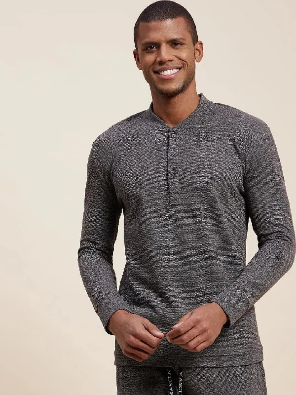 Jersey T-ShirtsMen's Dark Grey Henley T-Shirt