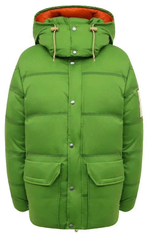 x The North Face Down-feather Green CoatLoose down jacket