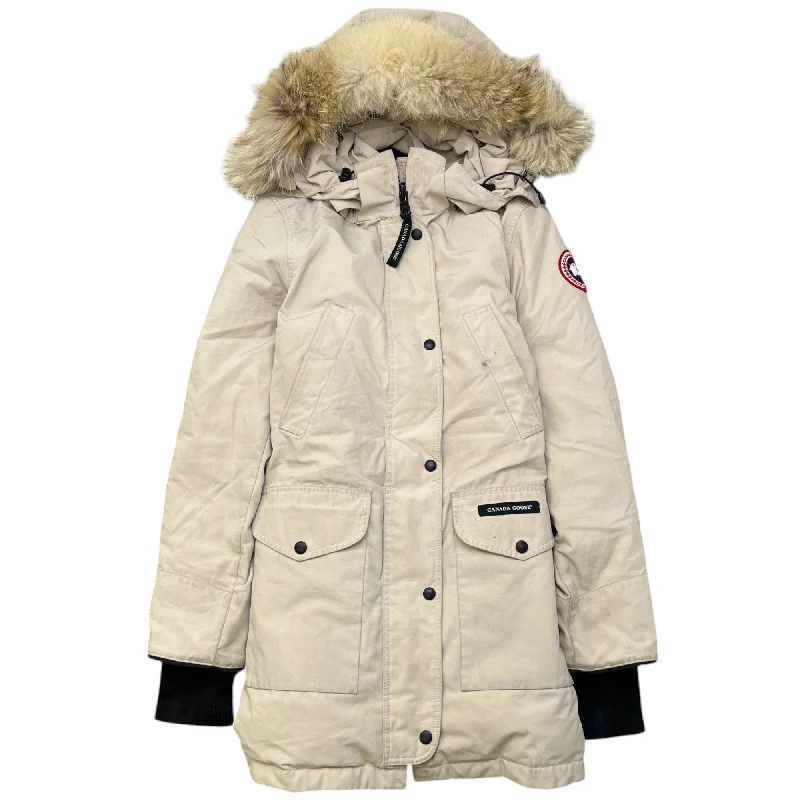 Women's Trillium Parka Down Jacket Cream Size XSDouble-layer structure