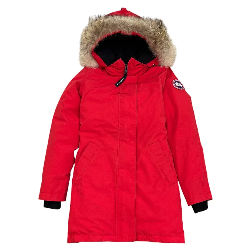 Women's Victoria Parker Down Jacket Red Size XXSDown dress