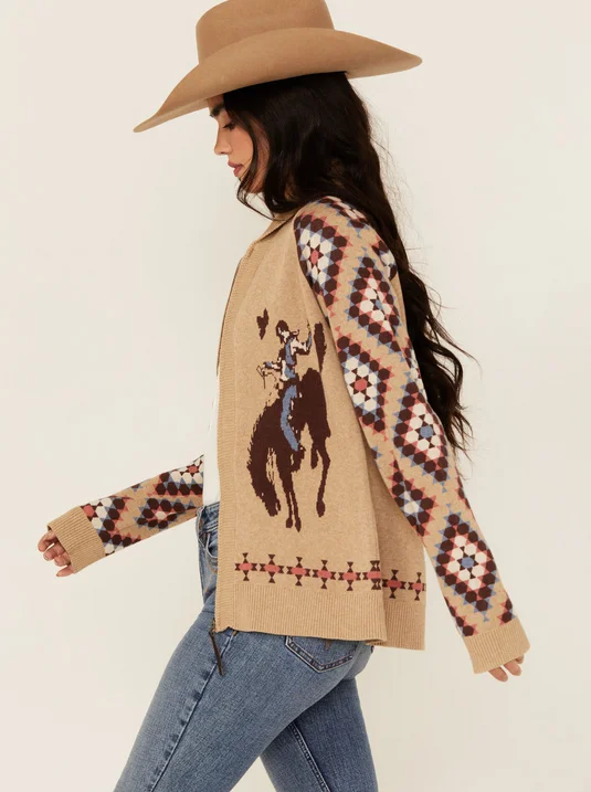 Rodeo Front Zip Cardigan by Tasha Polizzi