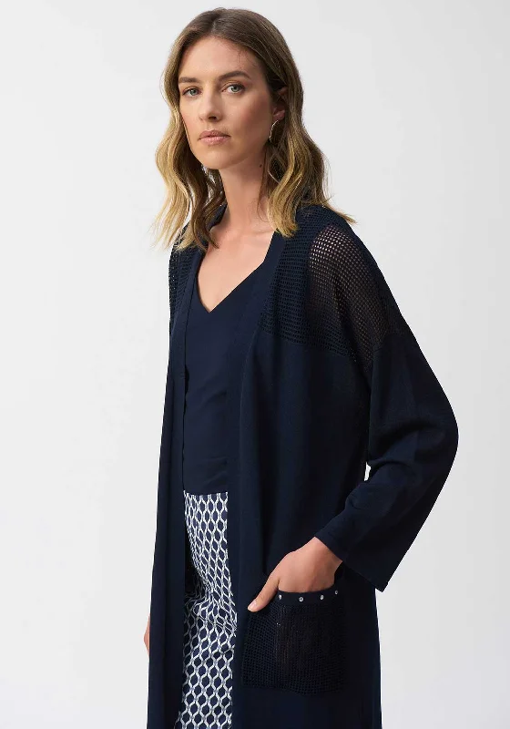 Joseph Ribkoff Wide Knit Cardigan, Navy