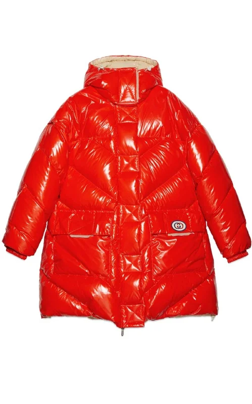 Down-feather Reversible CoatDown coat