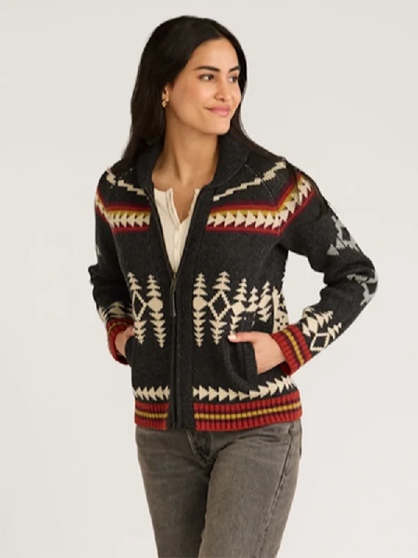 Pendleton Women's Alpine Lambswool Zip Cardigan