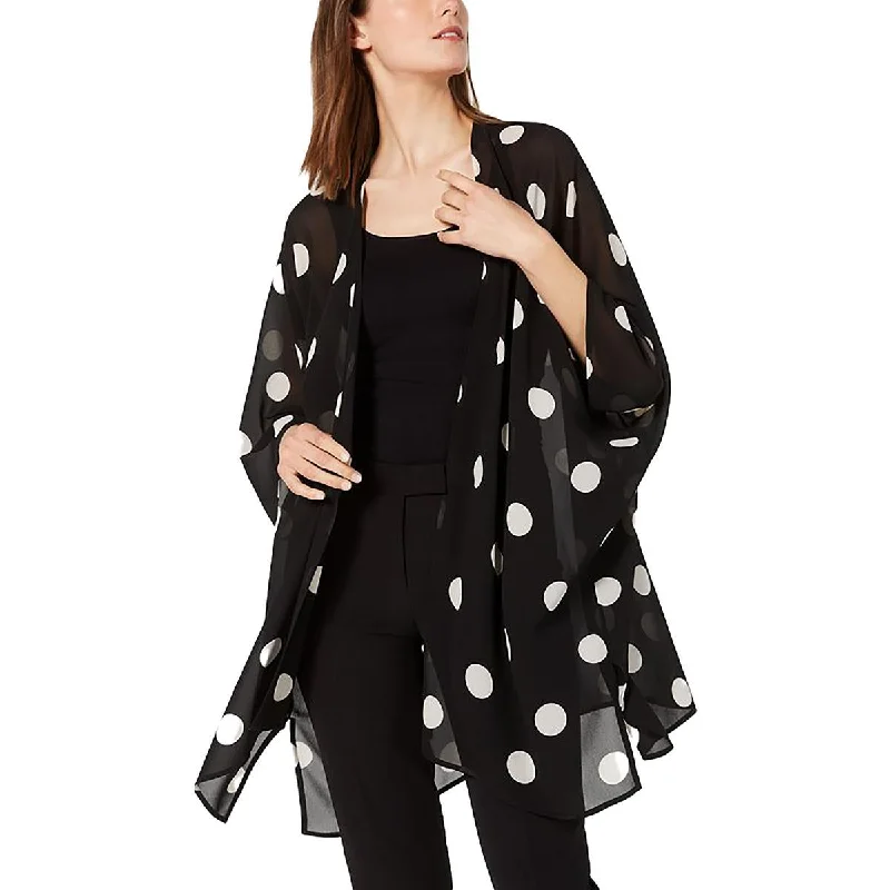 Anne Klein Womens Polka Dot  Duster BlazerBlazertailor