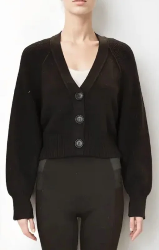 Crop Cardigan In Black