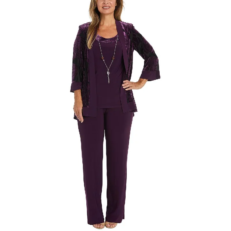 R&M Richards Womens Velvet 2PC Duster BlazerBlazerunique