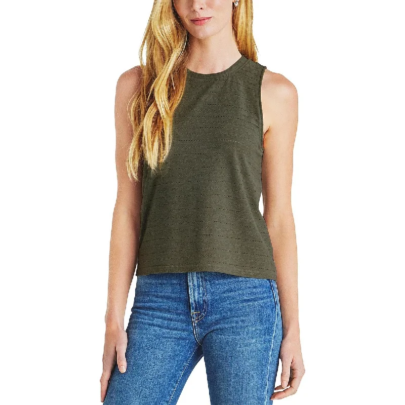 Womens Textured Sleeveless Tank Top