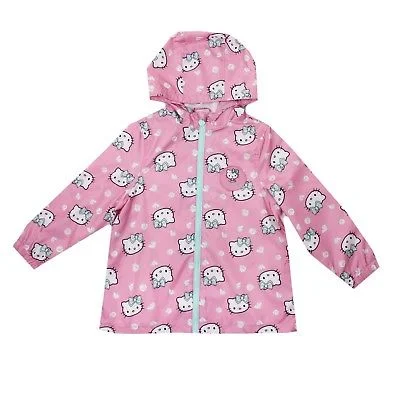 Hello Kitty Girl's Hearts Long Sleeve Rain CoatsBlazercloud