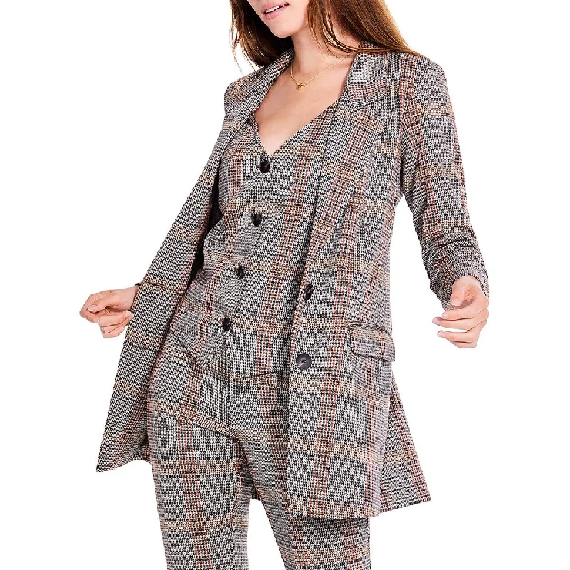 Nic + Zoe Womens Plaid Work Two-Button BlazerBlazerblockchain