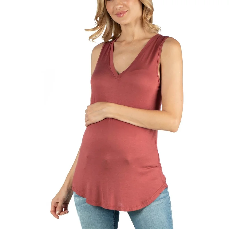 Womens Solid Rayon Tank Top