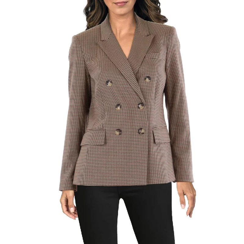 Tahari ASL Womens Houndstooth  Double-Breasted BlazerBlazerwin