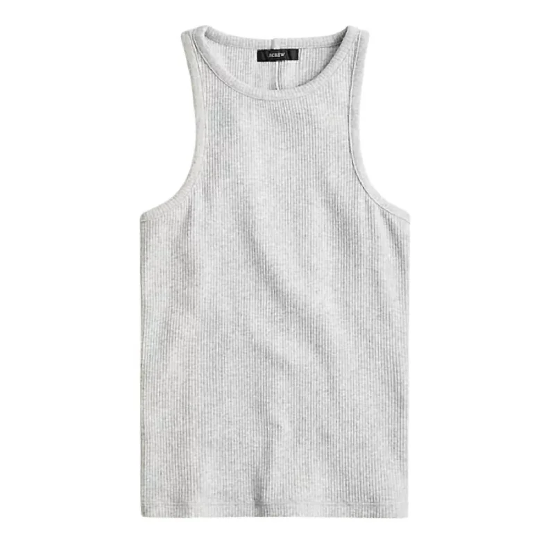 New Favorite Tank Top In Vintage Rib In Grey