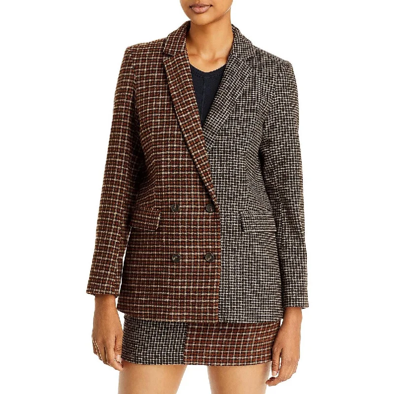 Rails Womens Cody Checkered Wool Two-Button BlazerBlazermovement