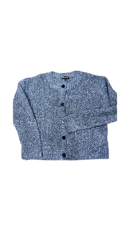 Women's Mesh Cardigan In Denim