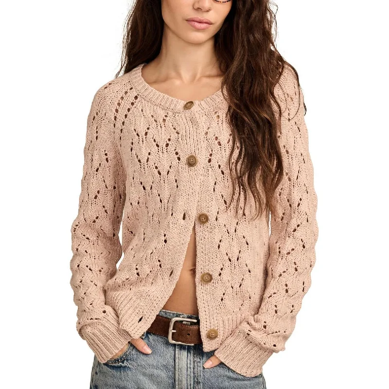 Womens Knit Cotton Cardigan Sweater