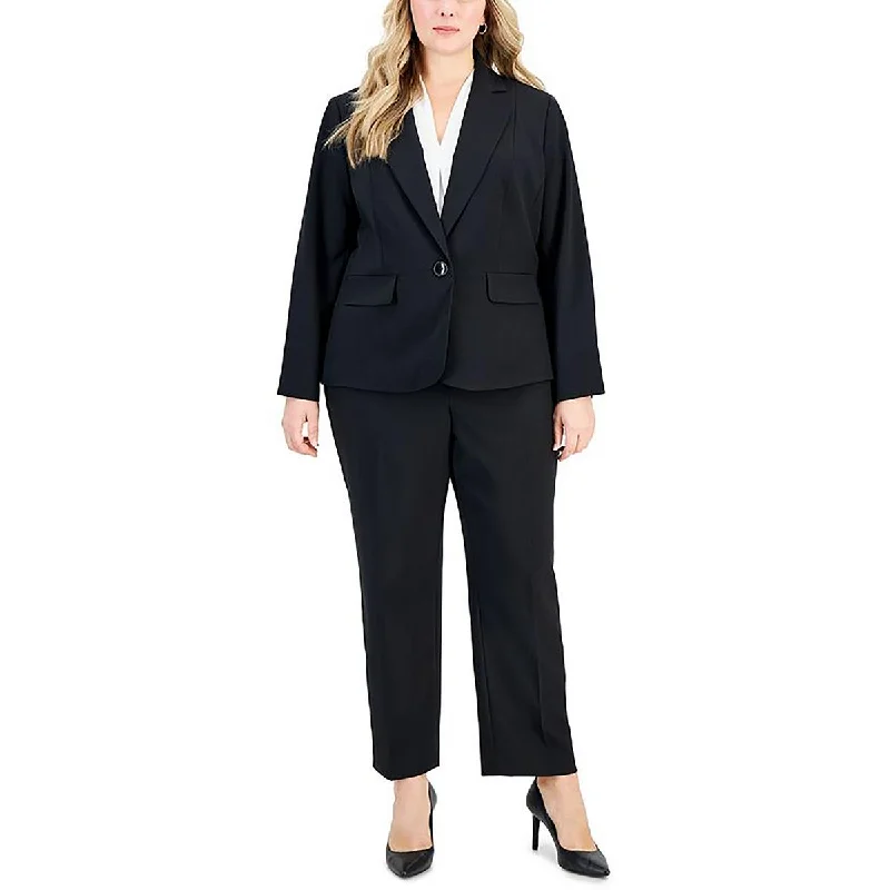 Le Suit Womens Plus Notch Collar Business One-Button BlazerBlazerlegend