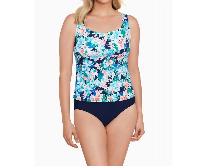 Ditsy Day Basic Tankini In Multi