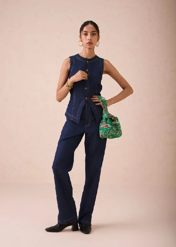 The Daydream Denim WaistcoatBlazerrival