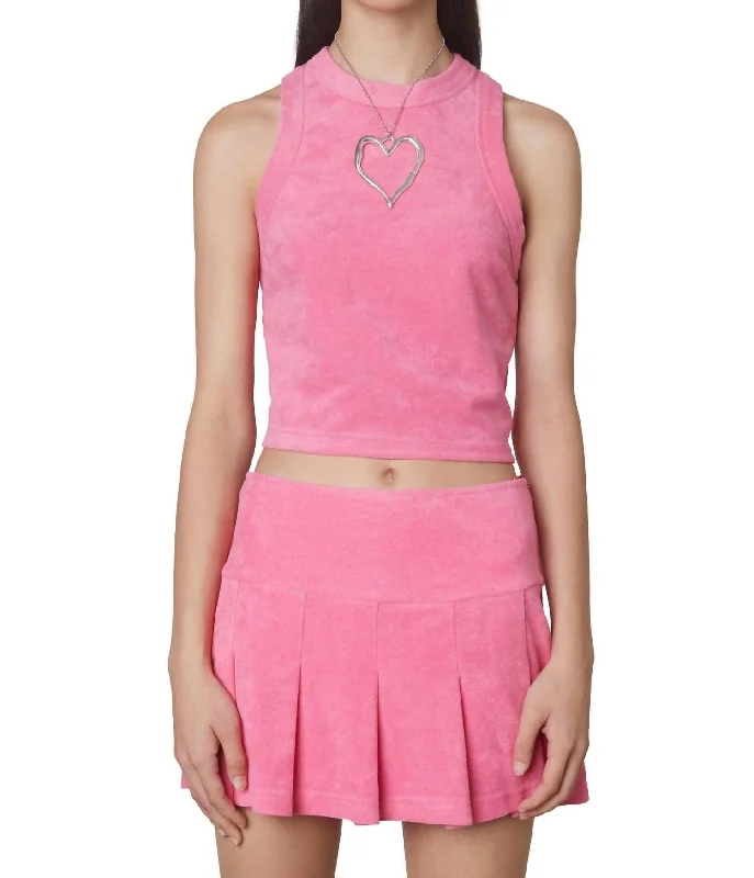 Lucerne Terry Tank Top In Pink