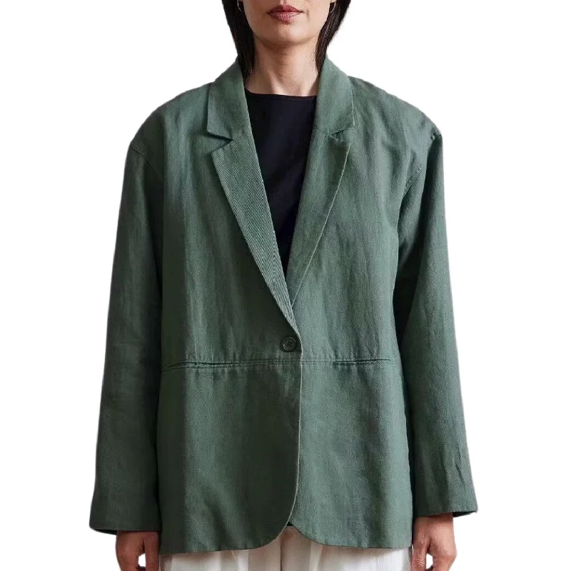 Oversized Blazer In ThymeBlazerunique