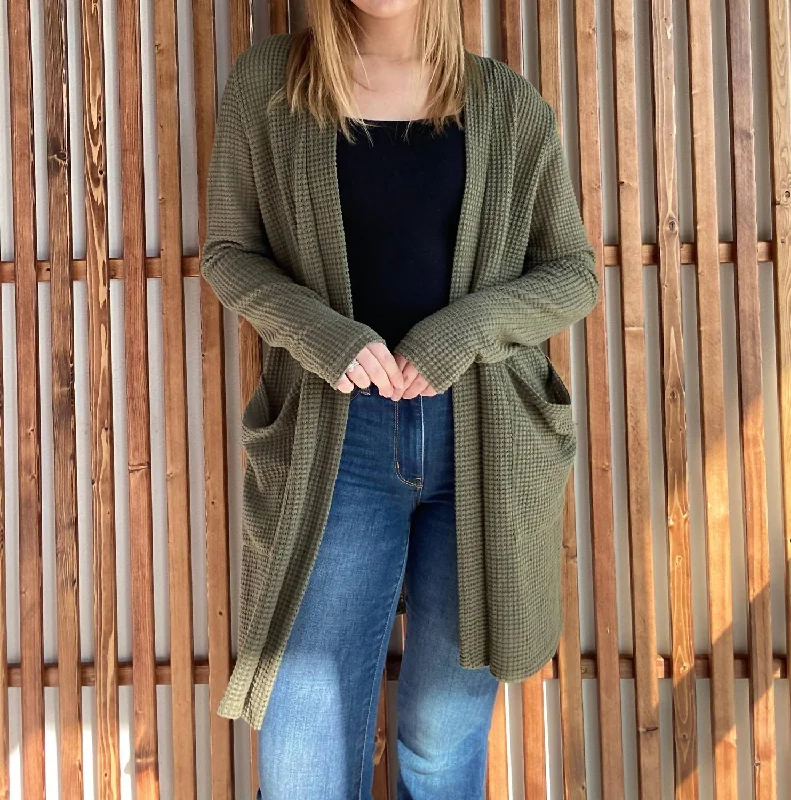 Lola Cardigan In Olive