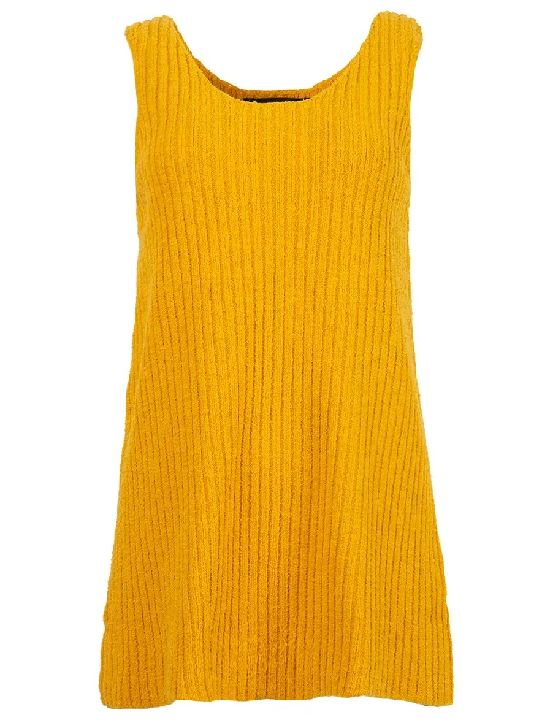 Proenza Schouler Melange Boucle Knit Tank Yellow