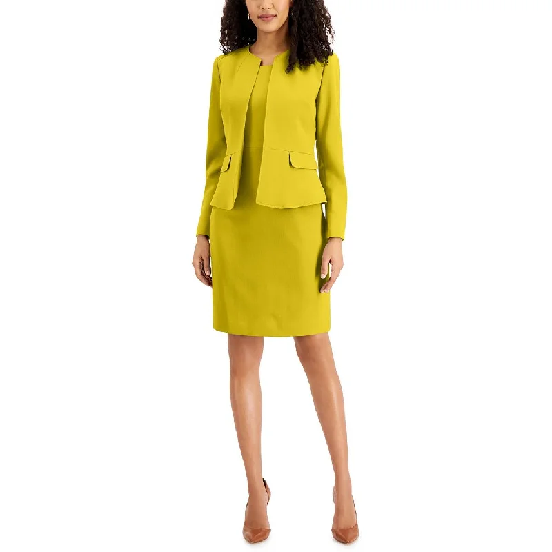 Le Suit Womens Solid  Collarless BlazerBlazerformal