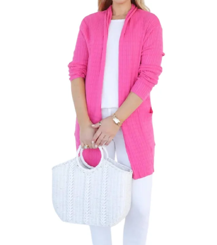 The Kyra Cardigan In Pink