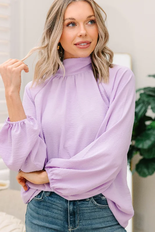 Wool ShirtsAll In Time Lavender Purple Blouse