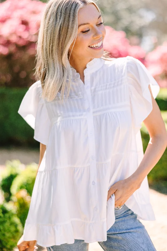 Streetwear ShirtsBetter Off Together Ivory White Blouse