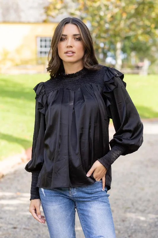 Floral ShirtsDelilah Blouse Black