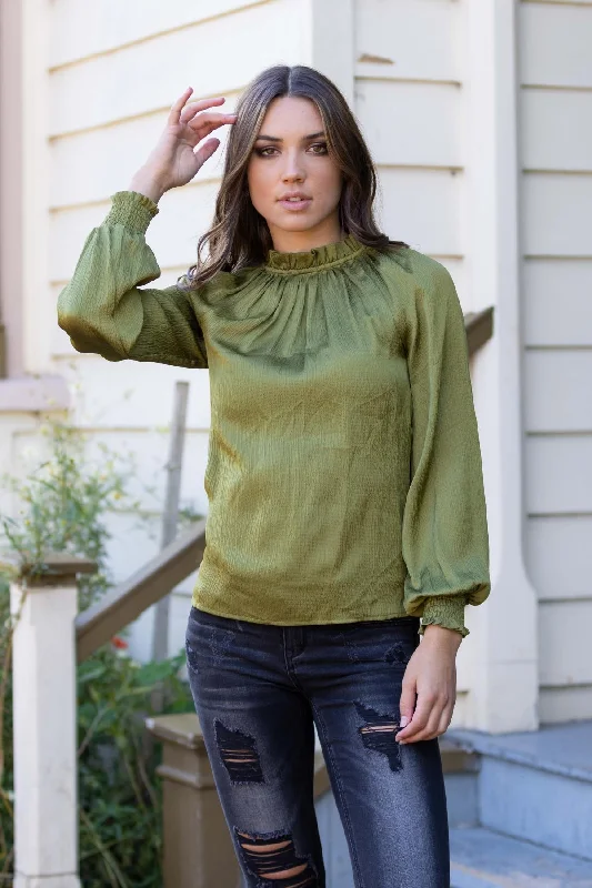 Cotton ShirtsJade Blouse Olive