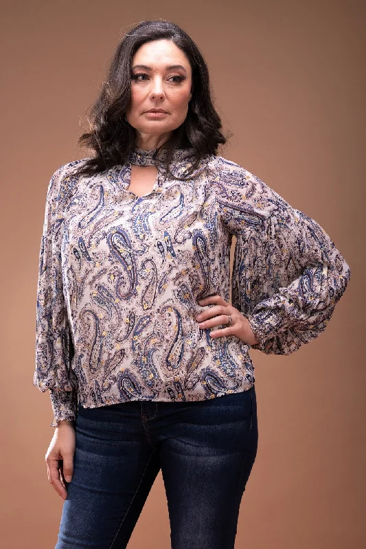 Sheer ShirtsStewart Cream Paisley Blouse