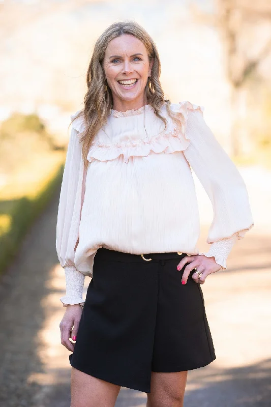 Tasseled ShirtsViolet Blouse Peach