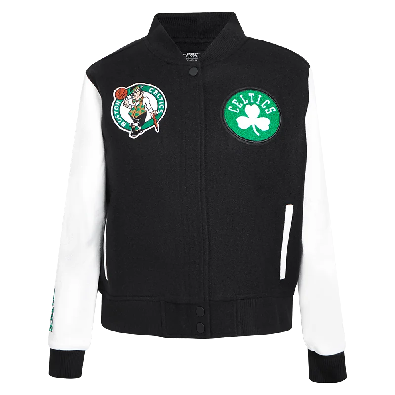 Mesh JacketsNBA BOSTON CELTICS CLASSIC WOMEN'S WOOL VARSITY JACKET (BLACK/WHITE)