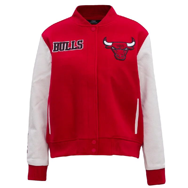 Fringed JacketsNBA CHICAGO BULLS CLASSIC WOOL WOMEN'S VARSITY JACKET (RED/WHITE)