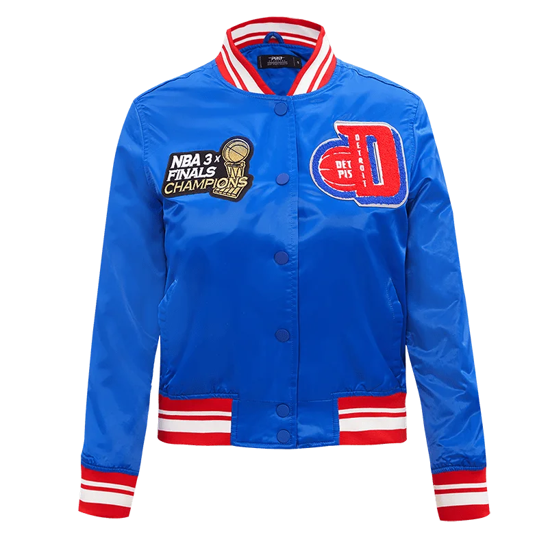 Festival JacketsNBA DETROIT PISTONS MASHUP WOMEN'S SATIN JACKET (ROYAL BLUE/RED)