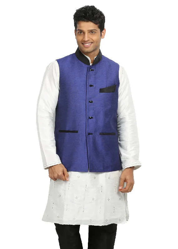 Linen JacketsBlueviolet Nehru Jacket for Men